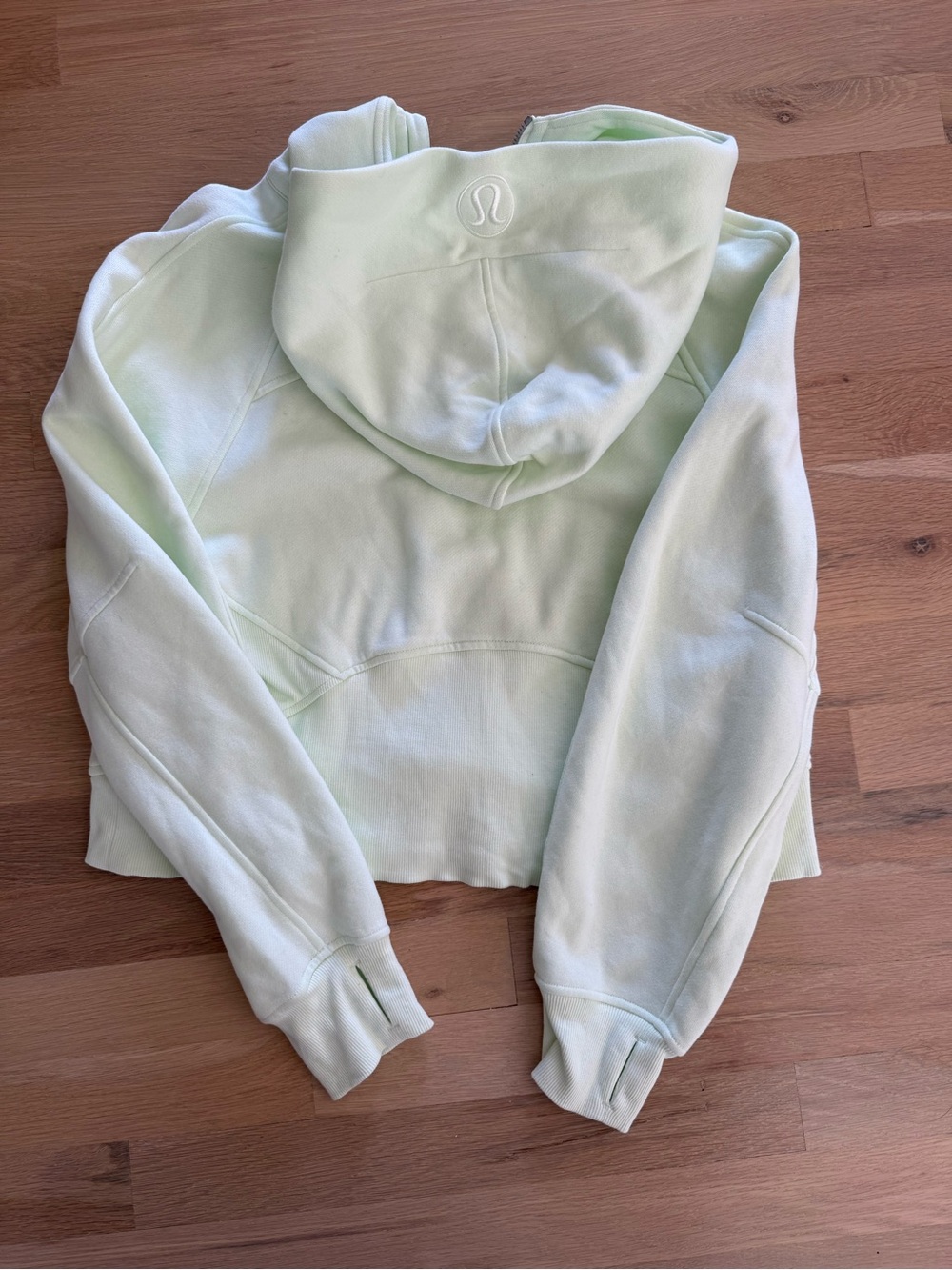 lululemon athletica Cropped Half-Zip Hoodie in Pale Mint - Picture 2 of 3